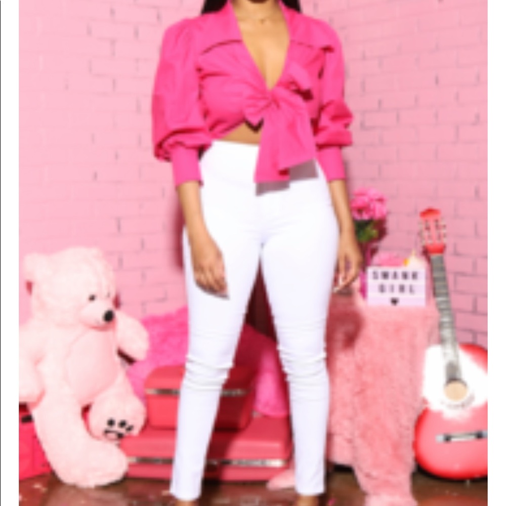 Sydney Puff Sleeve Cropped Blouse